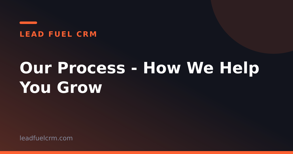 Our Process - How We Help You Grow | Lead Fuel CRM